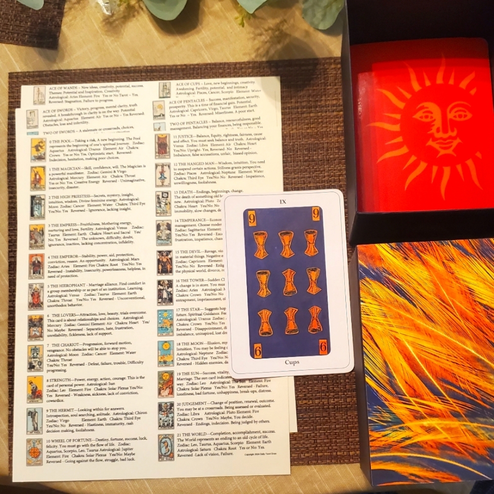 One of a kind Destiny Tarot deck and guide in decoupaged box